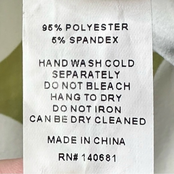 Unique Vintage Smiley Yin Yang Jumpsuit NWT 14 Green Wide Leg Keyhole Tie Front - Picture 10 of 10